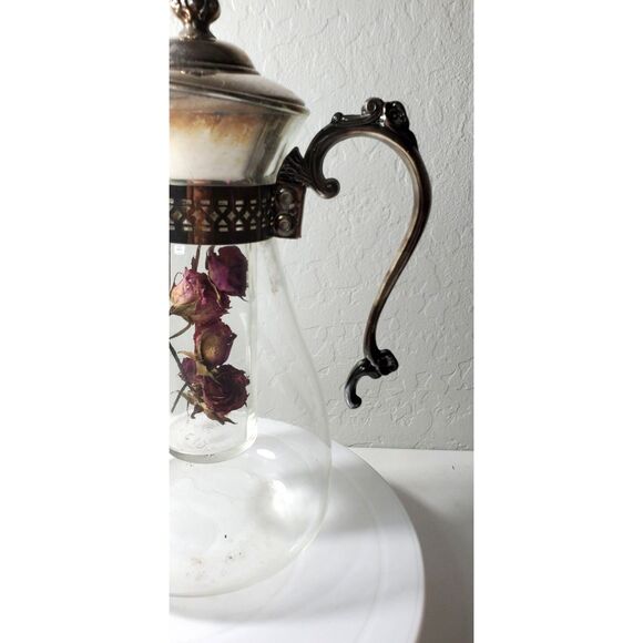 Beverage Server with a silver-plated handle and top ~Vintage/Antique~ - Picture 5 of 6